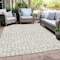 Homeroots 5' X 8' Ivory And Beige Geometric Washable Indoor Outdoor Area Rug 594852 - alternate 5