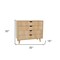 Homeroots 35" Natural Wood Four Drawer Dresser 489232 - alternate 2