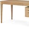 Homeroots 55" Light Brown Solid Wood Writing Desk With Four Drawers 605954 - alternate 2