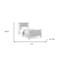 Homeroots Gray And White Reversible Solid Wood Twin Bed Frame 530216 - alternate 2