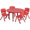 Flash Furniture Round Activity Table, Plastic, Steel, Red YU-YCX-0073-2-ROUND-TBL-RED-E-GG - alternate 1