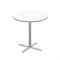 Correll Round Cafe Table, 48 in W, 48 in L, 42 in H, Particleboard Top, Frosty White SXB48DER-80-98-13 - alternate 1