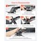 Vevor Lockable Roof Rack Cross Bars 165 LBS Capacity Universal Fit for Naked Roofs CT-5501 - alternate 3