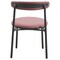 Leisuremod Lume Modern Dining Side Chair in Polyester with Black Steel Frame in Burgundy LC20BUR - alternate 2
