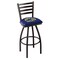 Holland Bar Stool Co 36" Blk Wrinkle Kent State Swivel Bar Stool, Ladder Back L01436KentSt - alternate 1