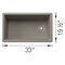 Blanco Inteos SILGRANIT 33in Single Bowl Reversible Undermount Workstation Kitchen Sink - Truffle 443315 - alternate 3