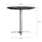 Flash Furniture Commercial All-Weather 31.25" Black Faux Marble HPL Tabletop with Silver X Base ST-RD31-BKMAR-T2222S-GG - alternate 2