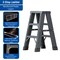 Wrightmaster 2.8 ft. Aluminum Step Ladder, 6 ft. Reach with Double-Reinforced Pedal, 300 lb. Capacity ZoroHRZJ3B - alternate 2