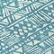 Homeroots 8' Teal Blue And Ivory Round Southwestern Washable Indoor Outdoor Area Rug 594192 - alternate 2