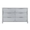 Homeroots 63" Silver Wood Six Drawer Double Dresser 633704 - alternate 3