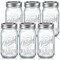 Nutrichef 6-Pack 16 oz Mason Jars with Lids, 6PK NCMSJ6 - alternate 1