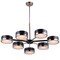 Vaxcel Madison 7 Light Bronze Mid-Century Modern Chandelier H0219 - alternate 1