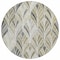 Homeroots 8' Taupe Ivory And Brown Round Geometric Washable Indoor Outdoor Area Rug 589250 - alternate 3