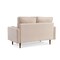Homeroots 57" Beige And Dark Brown Velvet Loveseat and Toss Pillows 543713 - alternate 4