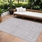 Homeroots 10' X 14' Lilac Purple And Ivory Striped Washable Indoor Outdoor Area Rug 583443 - alternate 1