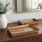 Homeroots Set of Two Brown Solid Wood Vanity Tray 574113 - alternate 2