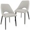 Leisuremod Amalfi Modern Dining Chair - Upholstered Accent Side Chair, Metal Legs, 2PK AC48GR2 - alternate 1