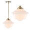 Jonathan Y Kurtz 9.5" Adjustable Drop Metal/Glass LED Pendant, Brass Gold/White JYL3517A - alternate 3