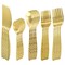 Megachef La Vague 20 Piece Flatware Utensil Set, Stainless Steel Service for 4 in Matte Gold MCFW-LA VAGUE-MATTEGOLD - alternate 4