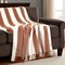Homeroots Burnt Orange Woven Cotton Striped Throw Blanket 478679 - alternate 2