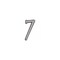 Hillman House Address Number 7, Nail-On, Reflective Plastic, 4 In. 841610 - alternate 1