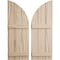 Ekena Millwork Riverwood 3 Board Joined Board-n-Batten w/Quarter Round Arch Top Faux Wood Shutters, 16 1/2"W x 46"H SHUBJQ16X46RWPR - alternate 1