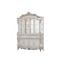 Homeroots 24in X 75in X 106in Antique White Wood Glass Mirror Hutch Buffet 348654 - alternate 1