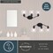 Vaxcel Bellwood 21.75 in 3-Light Traditional Black Bathroom Vanity Fixture, Glass Shade W0519 - alternate 3