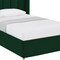 Homeroots Green Velvet Upholstered Twin Bed Frame 544829 - alternate 3