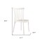 Homeroots Set of Four 22" White Heavy Duty Plastic Outdoor Stacking Dining Chairs 565184 - alternate 3