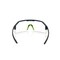Jackson Safety Maxview+, Safety Glasses, Anti-Fog & Anti-Scratch, Clear Lens, Black/Green Frame, Half-Frame 60000 - alternate 3