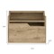 Homeroots 13" Beige Wood One Drawer Floating Nightstand 543703 - alternate 3