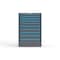 Strong Hold 10 drawer cabinet - (4x 2ft, 4x 3ft, 2x 4ft) - Blue accents - Keyed Alike S3044-PPAAS-1001FS - alternate 1