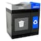 Commercial Zone Products Avante Series Dual Stream Black Trash/Recycling 55 Gallon and 30 Gallon Containers w/ Open Top 787203MSA - alternate 1