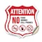Signmission Property Shield Sign No Food No Drinks N, 18 inch X 18 inch, Vinyl Decal, 2PK SHI-D-2PACK-18-455 - alternate 1