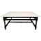 Homeroots 48" White And Black Genuine Marble And Solid Wood Square Coffee Table 569553 - alternate 1