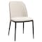 Leisuremod Tule Fabric Dining Side Chair with Powder-Coated Steel Frame, Walnut/Beige TCWN18BG - alternate 1