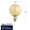 Bulbrite Grand Nostalgic 60W Dimmable Globe Incandescent Light Bulb, Medium E26 Base, 2200K, Antique Glass 137401 - alternate 2