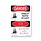 Signmission OSHA Danger Sign, 24" Height, Rigid Plastic, Forklift Traffic Be Alert Bilingual, 1824-VK-1265 OS-DS-P-1824-VK-1265 - alternate 1