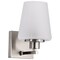 Nuvo Lune, 1 Light Vanity, Brushed Nickel Finish, Etched White Glass 60/8221 - alternate 1
