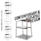 Leisuremod Kora Modern Leather Dining Arm Chair with Iron Legs in Taupe, 2PK KCWN-21TP2 - alternate 4