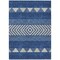 Homeroots 9' X 12' Navy Blue Ivory And Beige Southwestern Washable Indoor Outdoor Area Rug 613931 - alternate 3