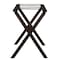 Homeroots Hotel Dark Walnut Finish Wood Folding Luggage Rack With Black Straps 383081 - alternate 3