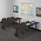 Regency Cain T-Base Training Seminar Table W/ 3 Zeng Stack Chairs, 84 in W, 24 in L, Neo Walnut MTRCT8424NW44BK - alternate 3