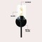 Jonathan Y Juno 13" 1-Light Farmhouse Industrial Metal/Glass Cylinder LED Sconce, Black/Clear JYL9547D - alternate 3