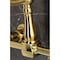 Kingston Brass Two-Handle Wall Mount Bridge Kitchen Faucet, Brushed Brass KS1267TAL - alternate 2