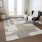 Homeroots 3' X 5' Khaki And Silver Geometric Washable Indoor Outdoor Area Rug 617920 - alternate 2
