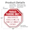 Signmission Private Parking Only Unauthorized V, 10 inch X 10 inch, Aluminum Metal Signs, 2PK OC-A-2PACK-10-173 - alternate 2