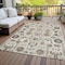 Homeroots 3' X 5' Ivory Beige And Taupe Oriental Washable Indoor Outdoor Area Rug 582086 - alternate 3