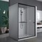 Fab Glass And Mirror Economy Semi Frameless Double Sliding Shower Door 44in. -48in. W x 62-3/8in. H Clear Tempere SHSO48X62MB - alternate 4